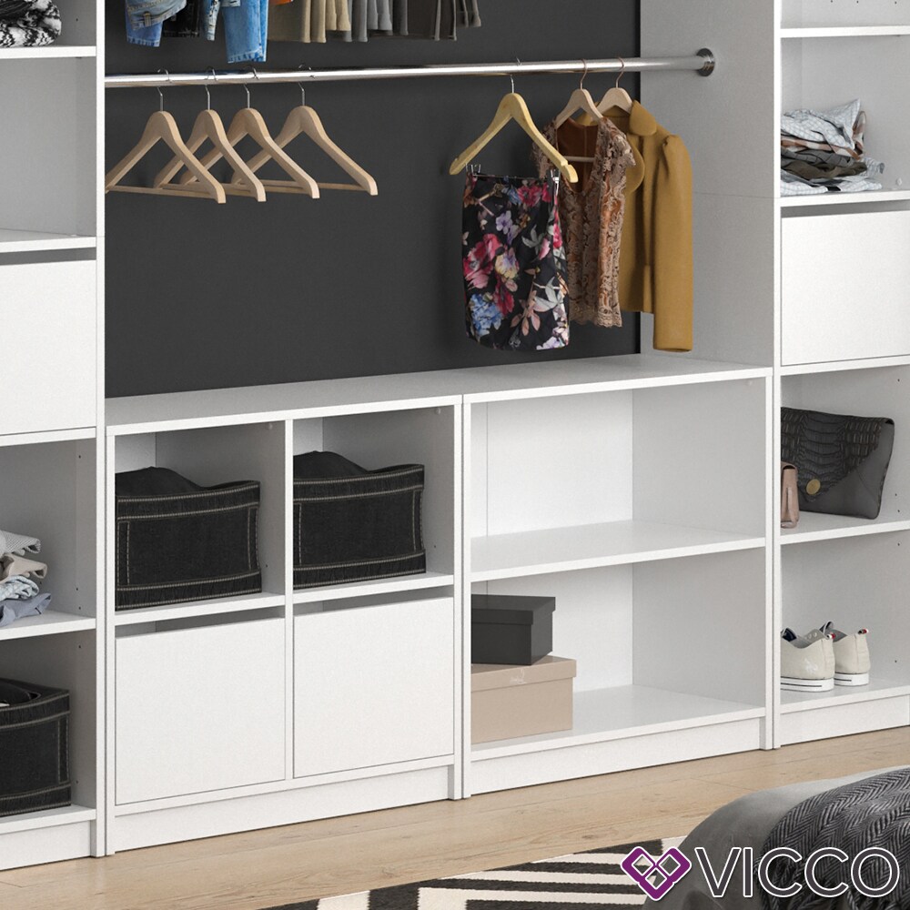 Vicco Kleiderschrank GUEST - Kommode Schrank zweigeteilt Sideboard Regal