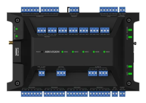 Hikvision DS-K2702WX-E1(P), Adgangskontrolenhed, Sort, Blå, Hikvision, Væg, -10 - 55 °C, 0 - 90%