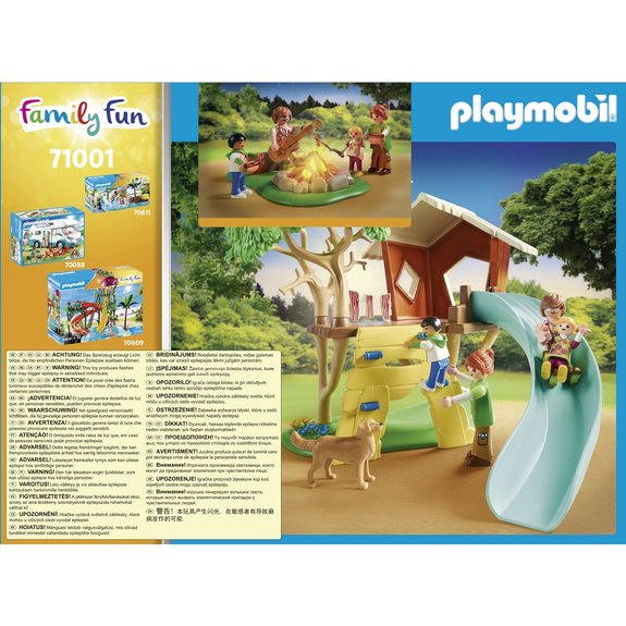 Cabane dans les arbres et toboggan Playmobil Familly Fun 71001