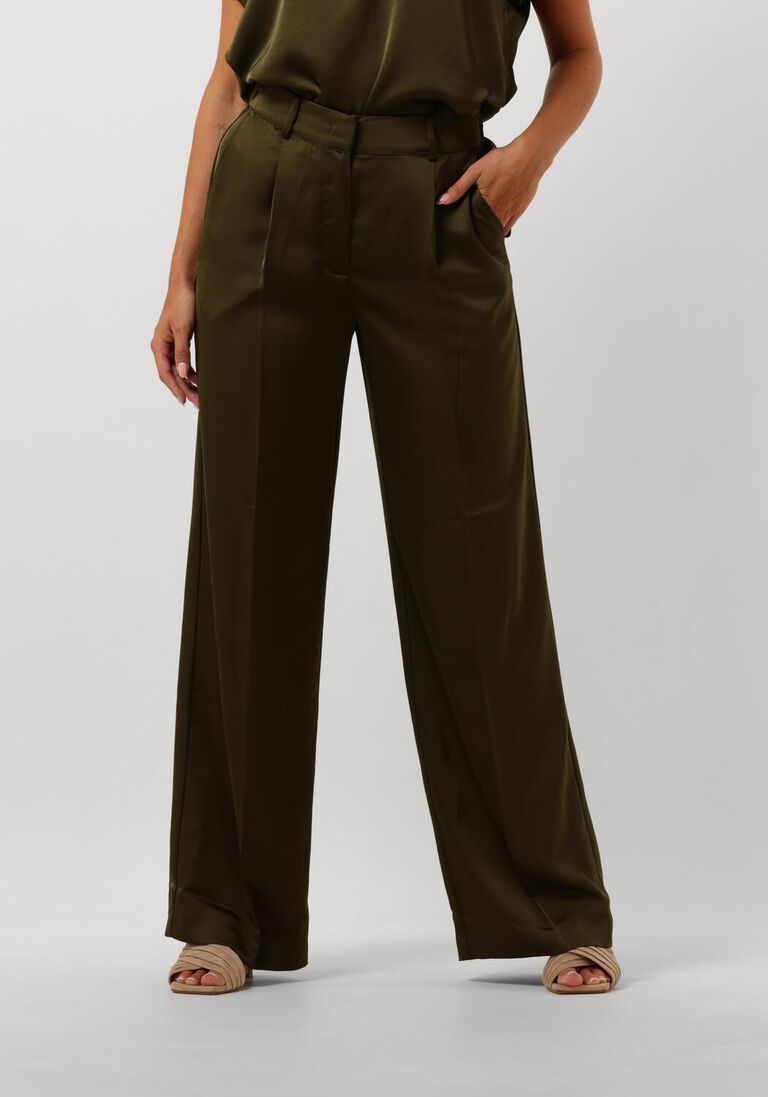 donkergroene dante6 pantalon zijden broek