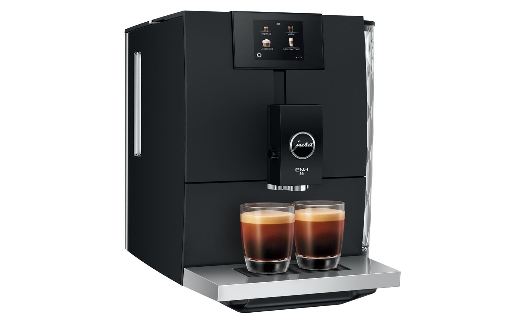 Kaffeevollautomat ENA 8 Full Metropolitan Black (SC)<br>Zweitassen-Vollautomat für 15 verschiedene Kaffee- und Milchgetränke