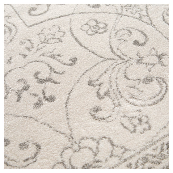 Tapis à motif floral oriental - arabesque - écru - 160 x 230 cm