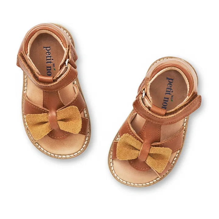 Petit Nord Sandales Scratchs Gry | Cognac