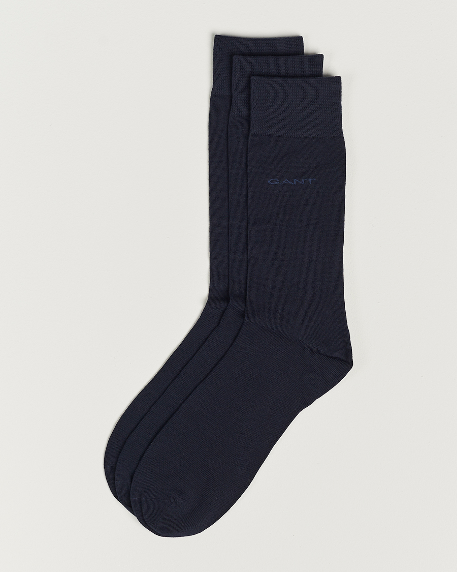 GANT 3-Pack Cotton Socks Marine
