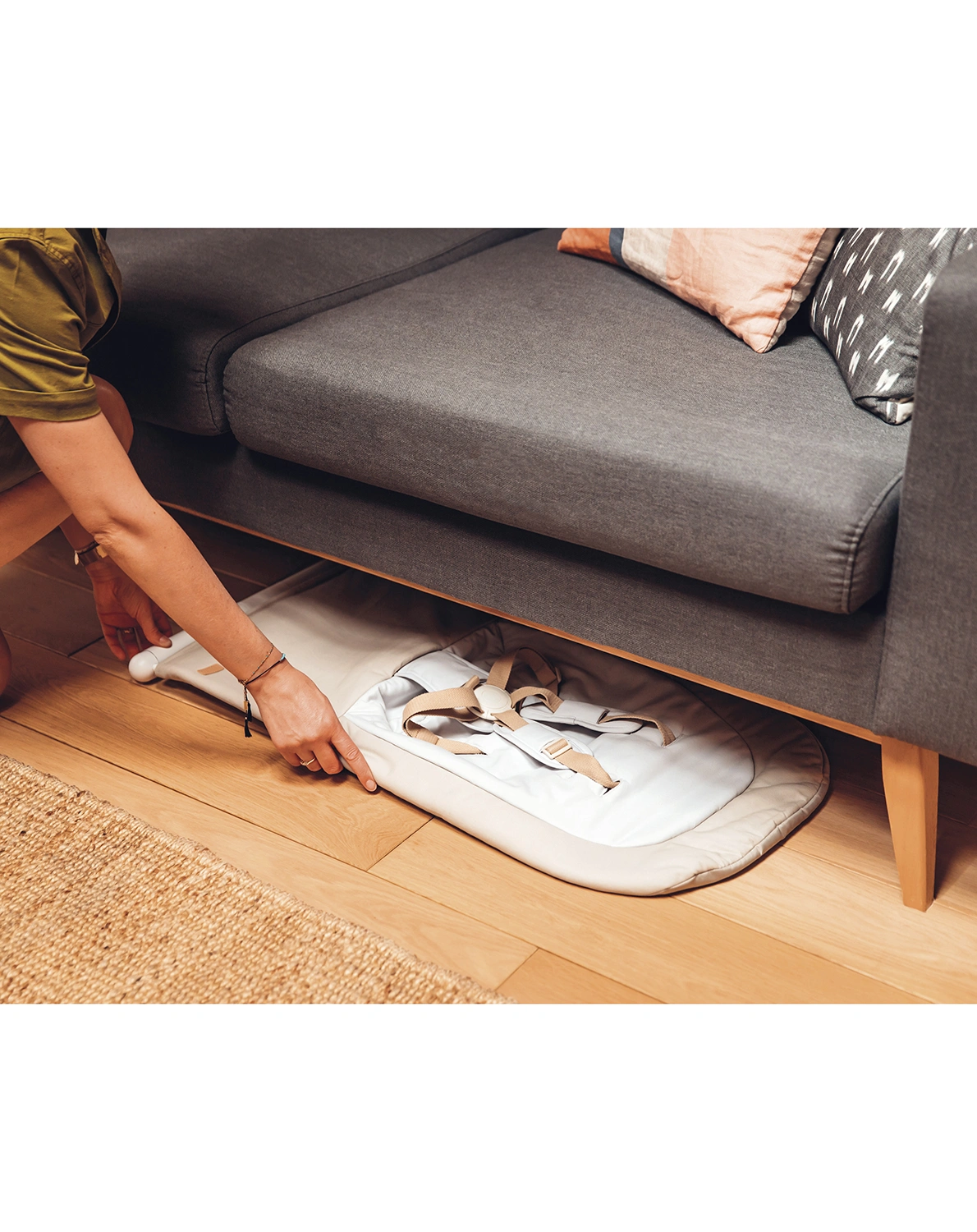 Babywippe EASY RELAX in grau beige