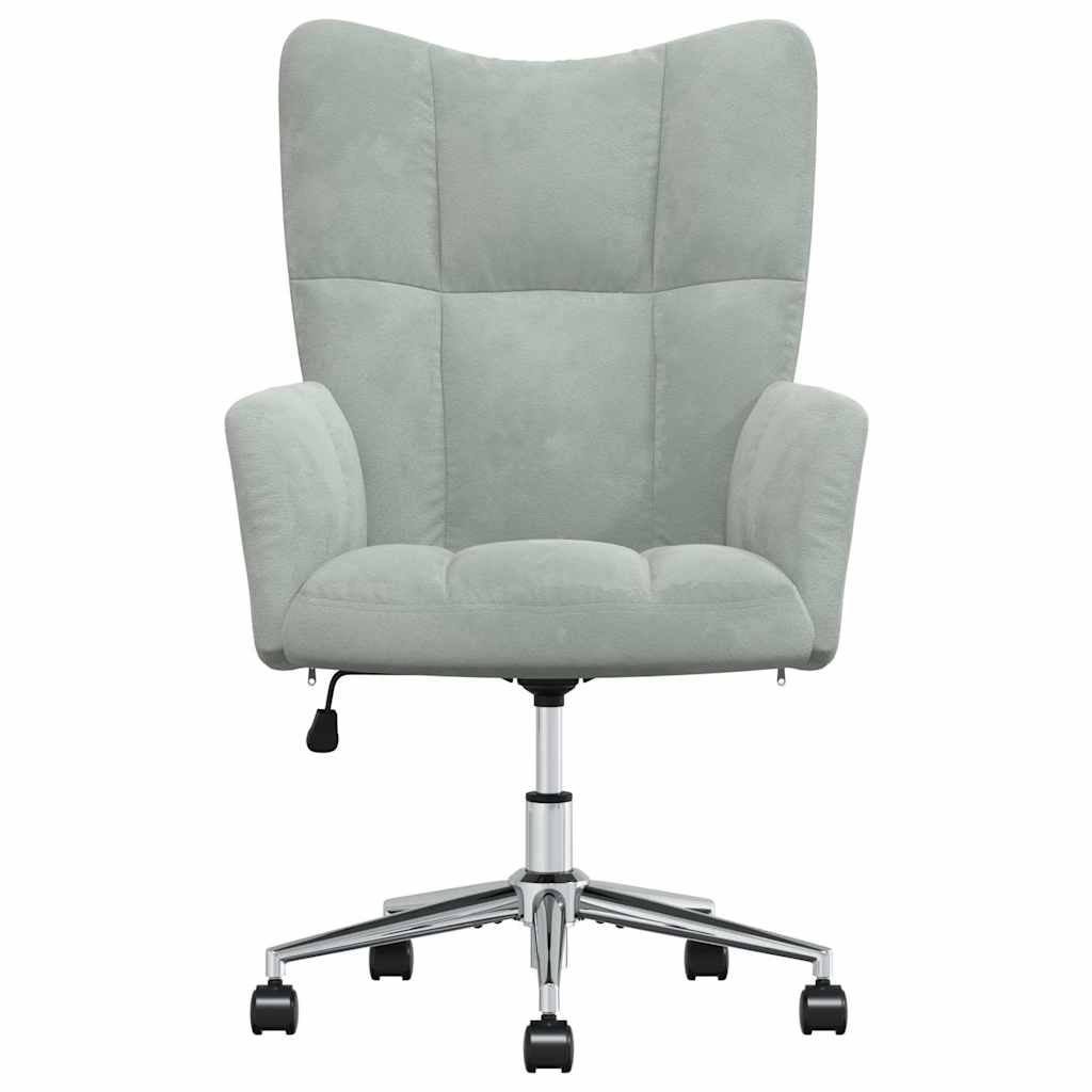 vidaXL Relaxsessel Sessel Hellgrau Samt