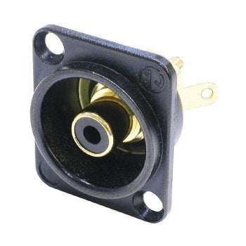 Neutrik NF2D-B-0 RCA zwart chassisdeel zwart