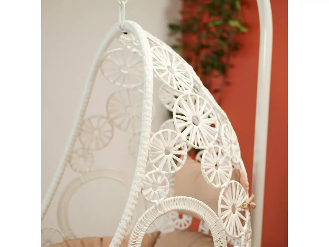 Fauteuil œuf suspendu blanc SOUTH BEACH