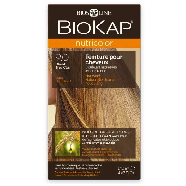 Biokap Nutricolor Tinta para Cabelo 9.0 Louro Muito Claro 140ml