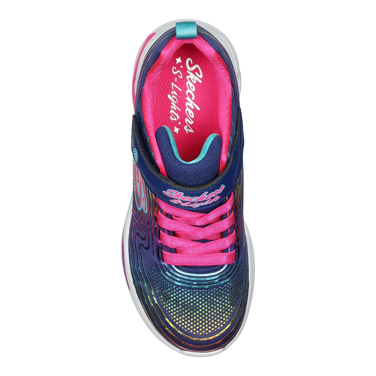 2X les points-Wavybeams-jg-Baskets - Talon plat - Marine Multi