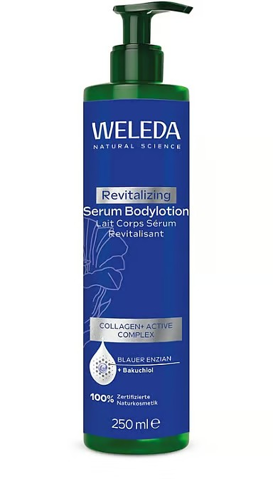 Weleda Serum Bodylotion<br>250 ml, Flasche, revitalizing blauer Enzian