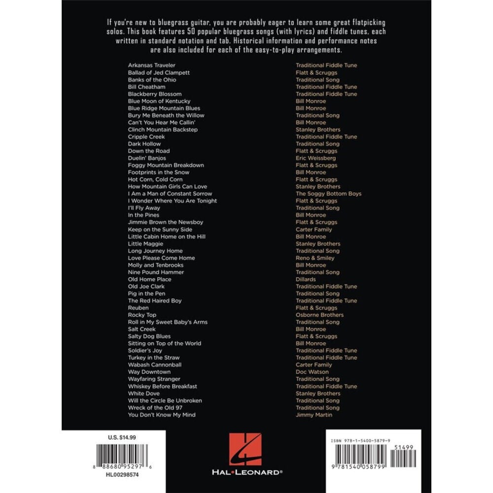 Hal Leonard First 50 Bluegrass Solos You Should Play on Guitar