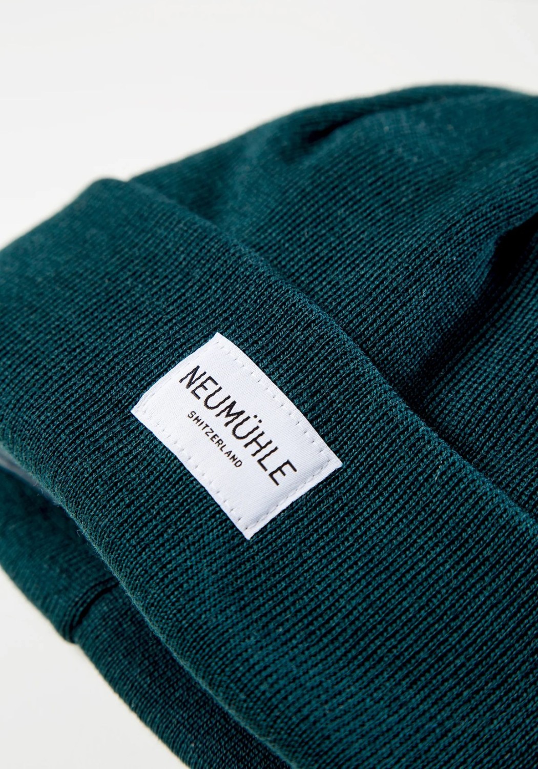 Neumuhle Wollmütze Nebel Organic Merino Pine Green