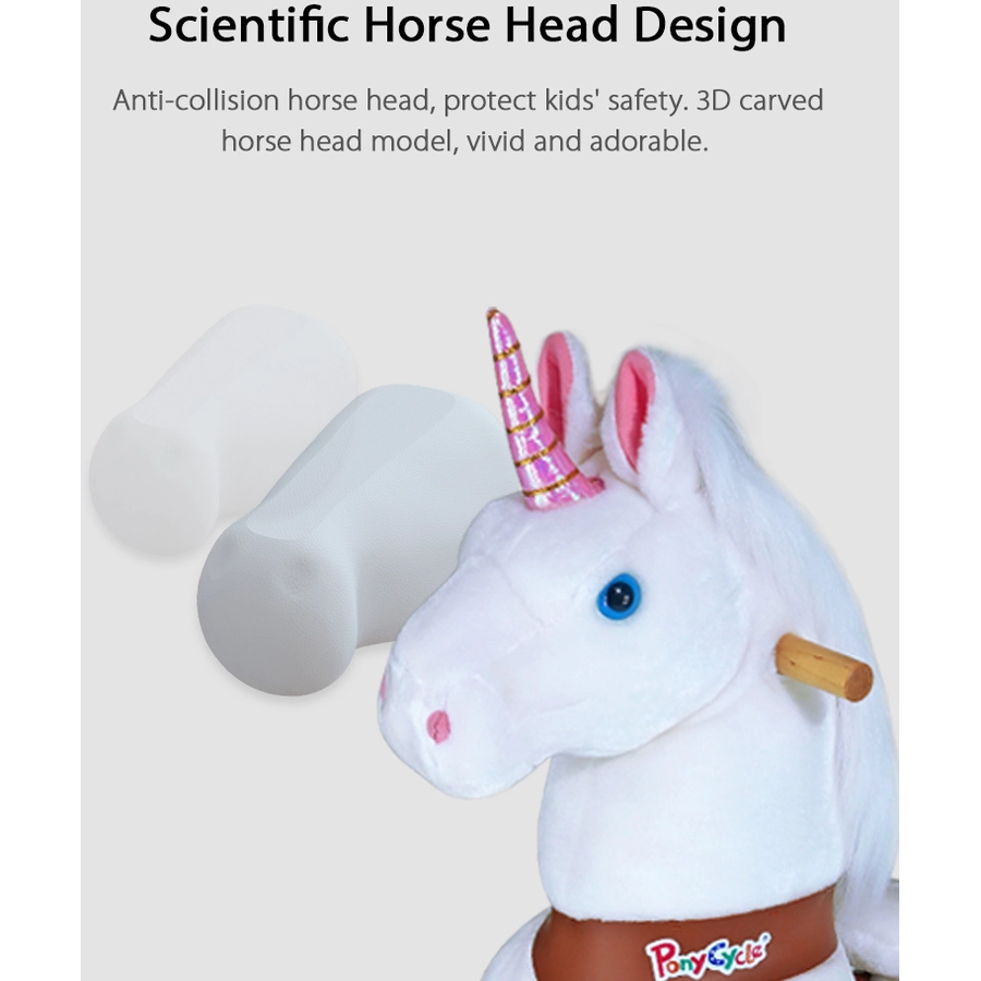 PonyCycle® Weißes Einhorn mit Bremse - groß