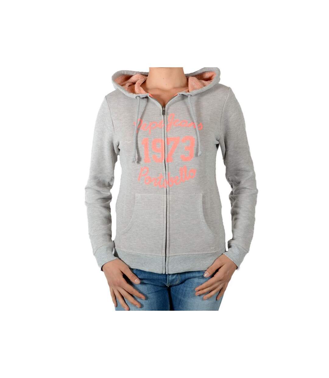 Sweat Pepe Jeans Yerra PL580218 Gris Acid Orange 112