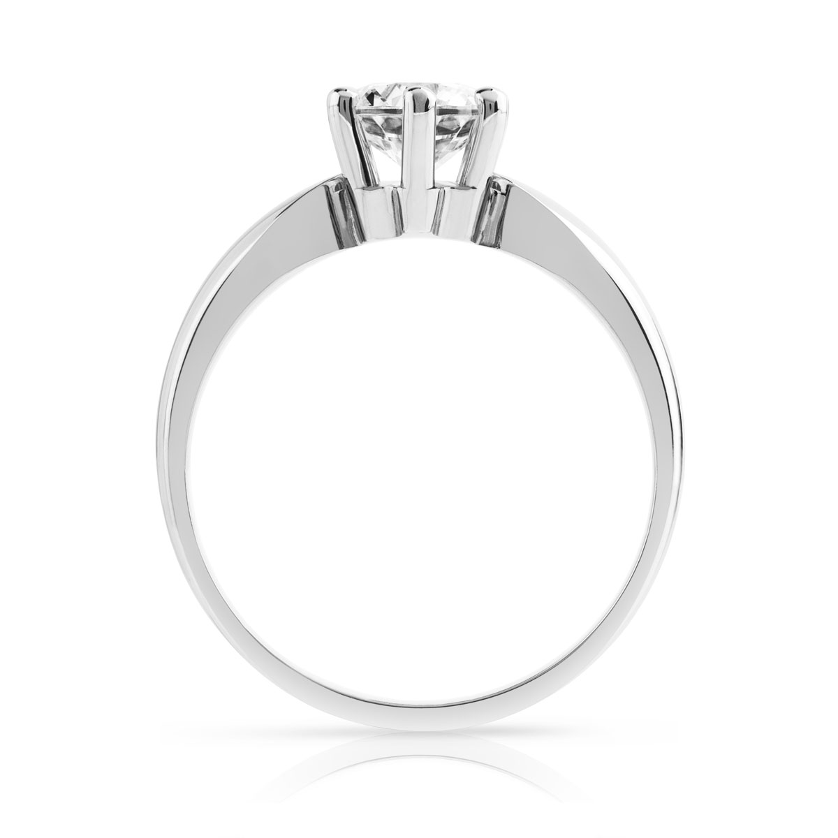 Bague solitaire or 750 diamant 80/100e de carat
