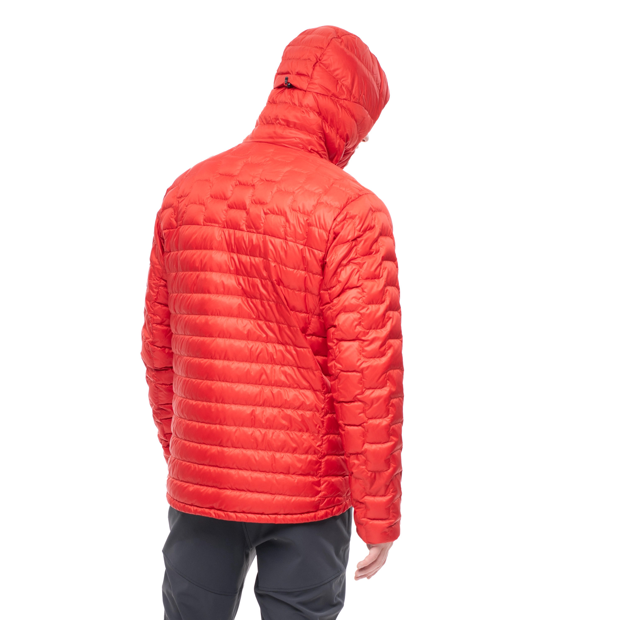 Magma Light Down Jacket w/Hood Herre Dark Brick