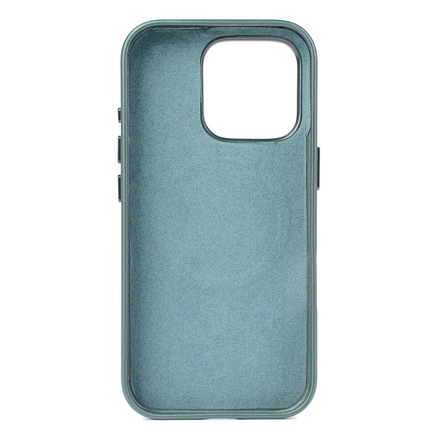 iPhone 16 Pro MagSafe Leder Case Schutzhülle - Grün