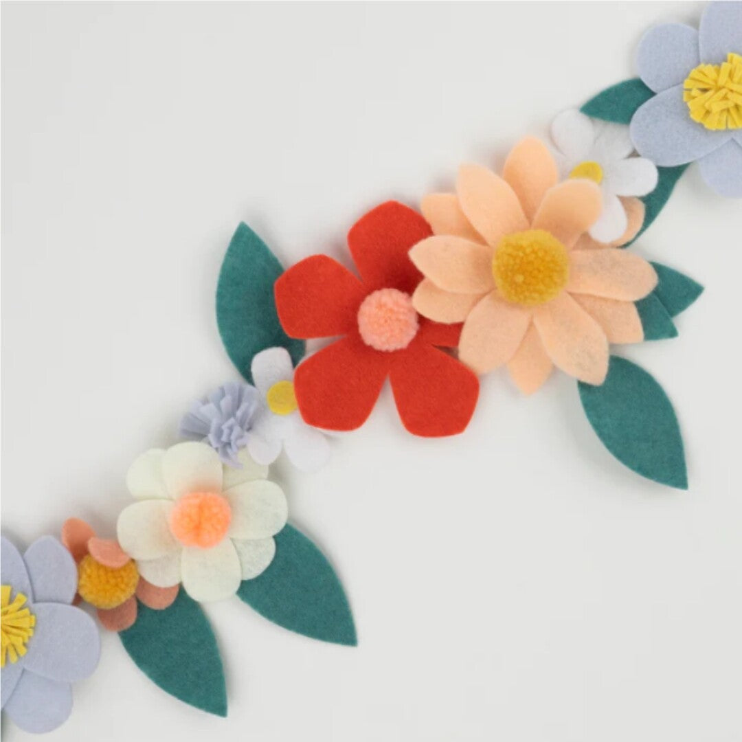 Meri meri slinger vilten bloemen