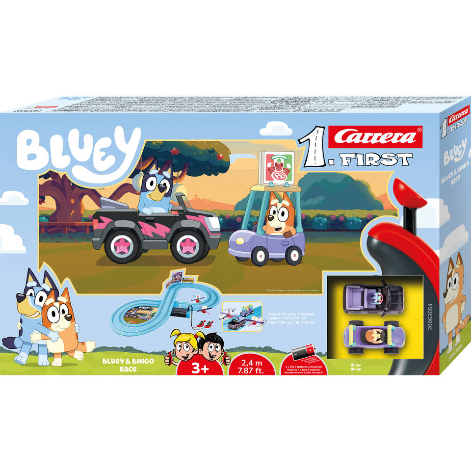 Carrera First Bluey en Bingo Race racebaan
