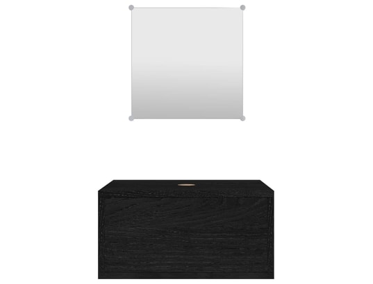 VIDAXL - Ensemble de meubles salle de bain 2 pcs noir bois d'ingénier...