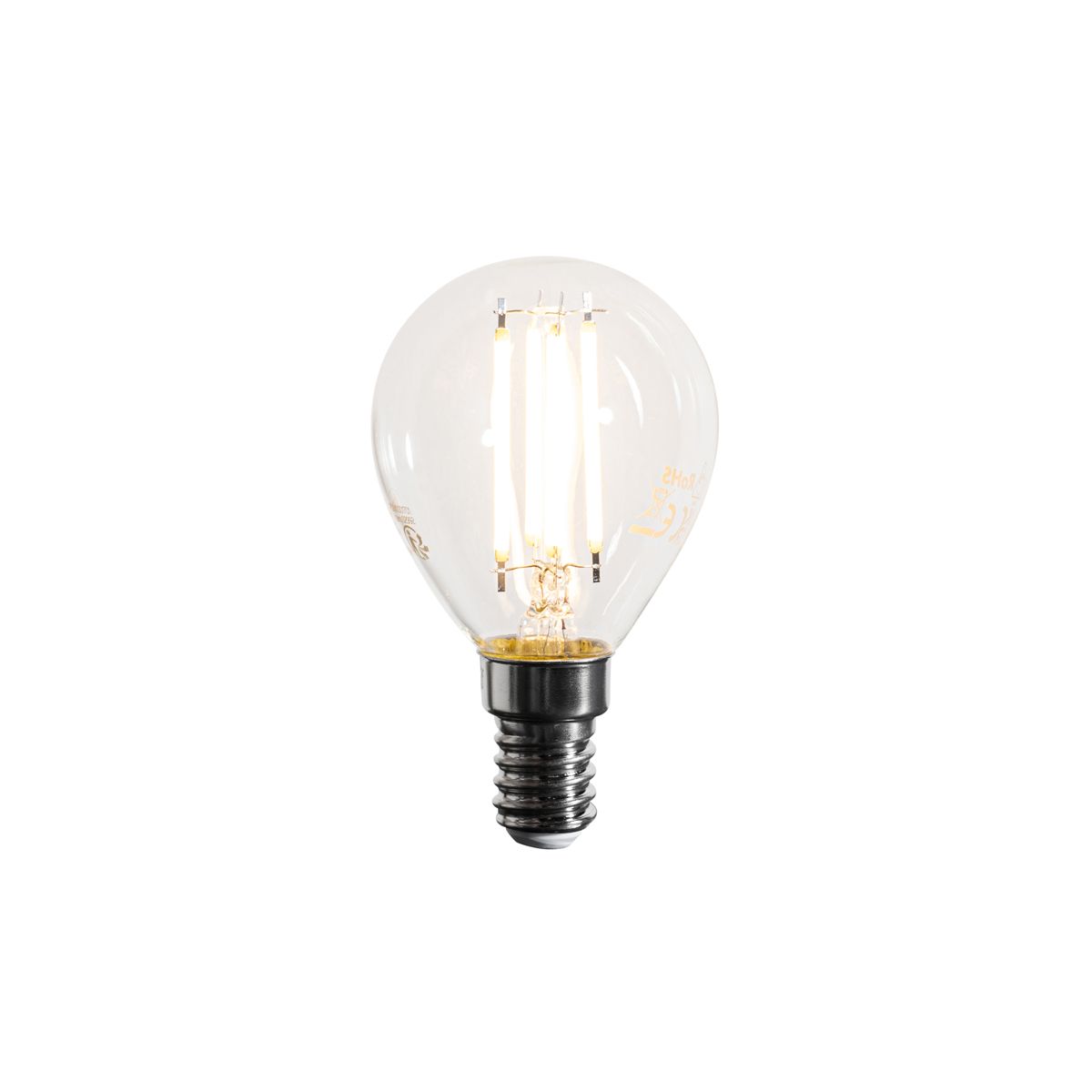 Set van 5 E14 dimbare LED lampen filament G45 helder 4W 470 lm 2700K
