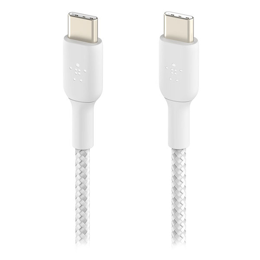 Belkin Câble USB-C vers USB-C renforcé 60 W (blanc) - 2 m