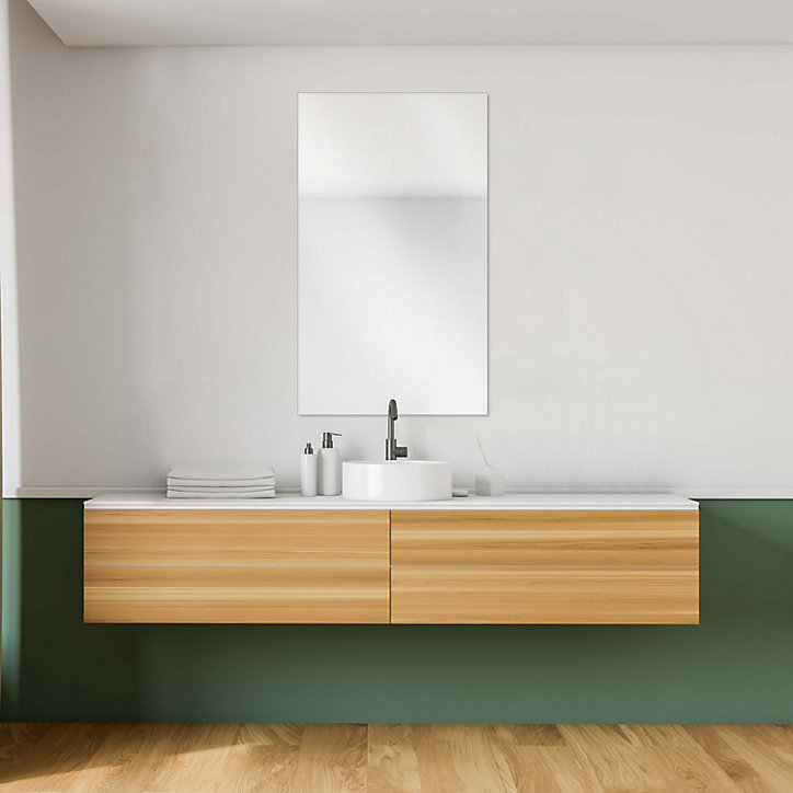 Miroir salle de bains rectangulaire 50x90 cm argent Imandra
