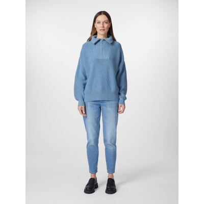 Damen-Stricktroyer, Mittelblau
