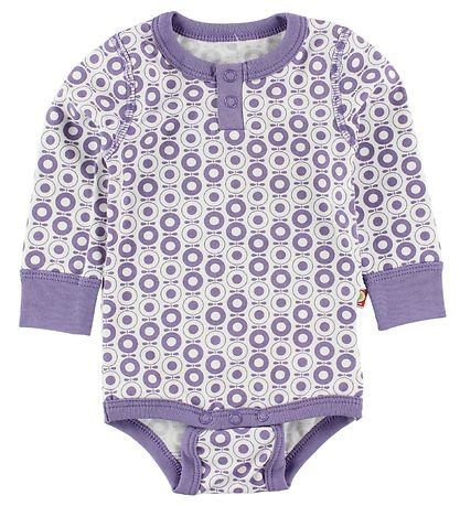Katvig Classics Body - l/æ - Hvid m. Lilla ?bler