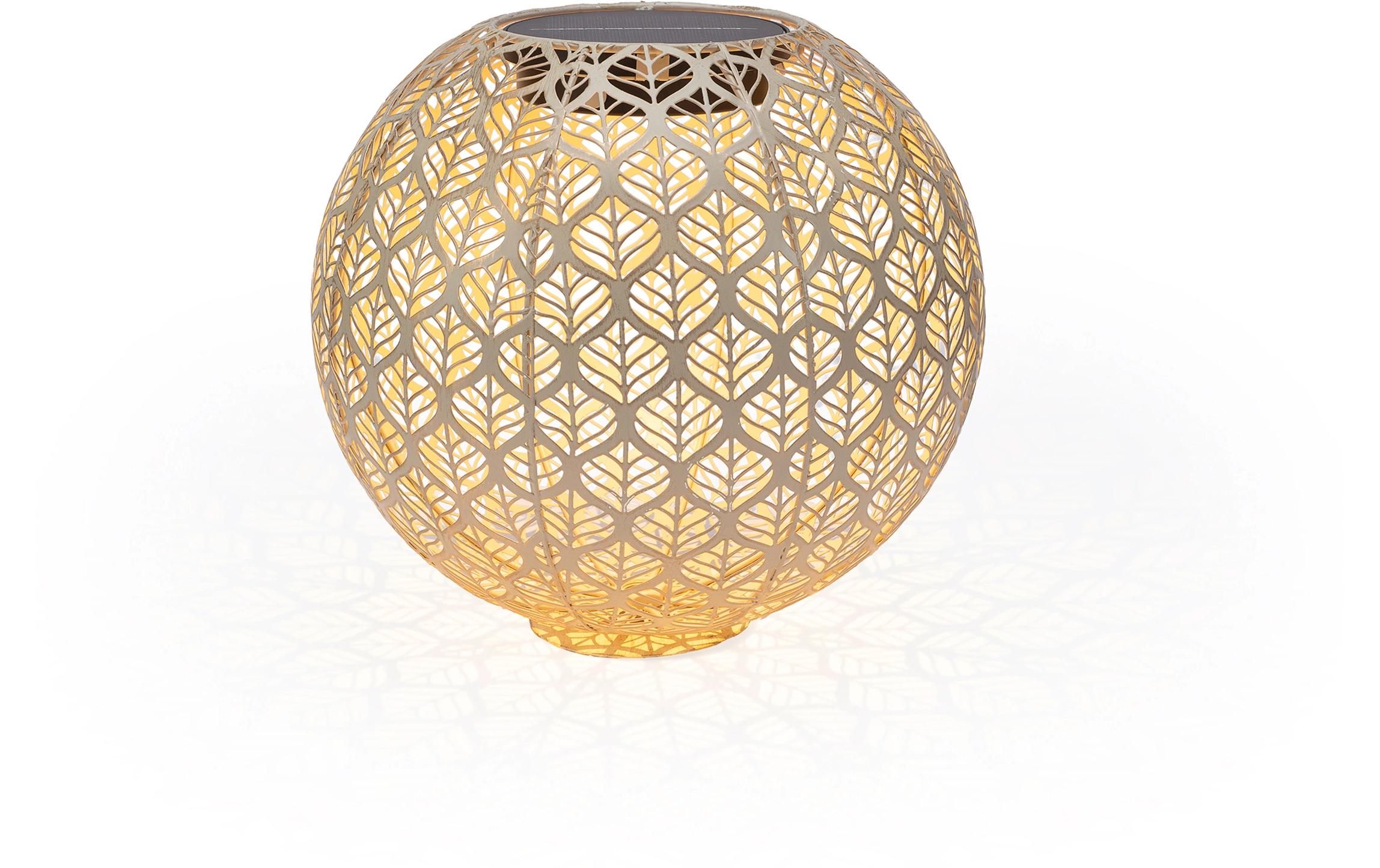 Windlicht Solar Antic Ball Grafic Ø 30 cm, HellbeigeSolarleuchte zum Aufstellen