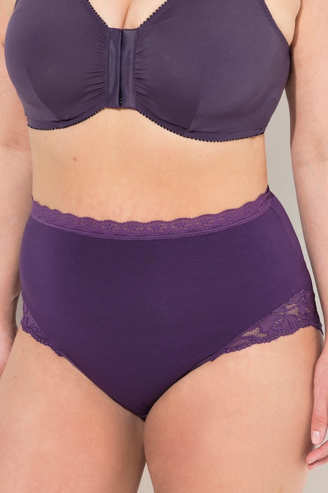 Maxislips, 3er-Pack, High Waist, Spitze