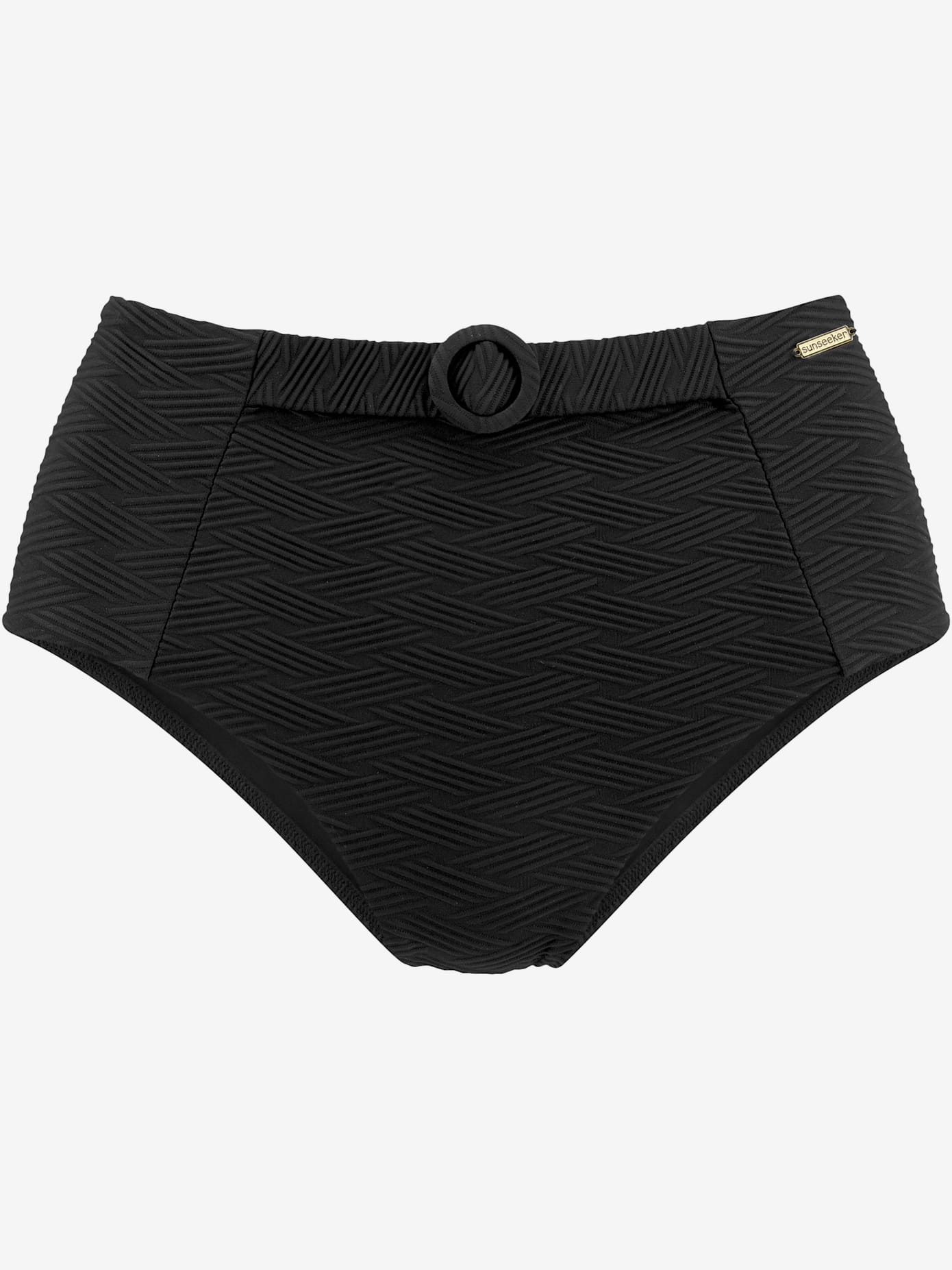Bas de maillot de bain taille haute matière structurée aux couleurs tendances