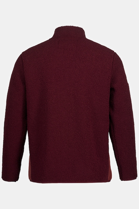 Teddyjacke, Outdoor, Nylon-Einsätze, Stehkragen, elastische Abschlüsse
