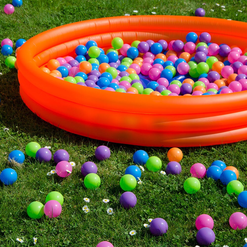 50 bunte Bälle für Bällebad 5,5cm Babybälle Plastikbälle Baby Spielbälle Pastell