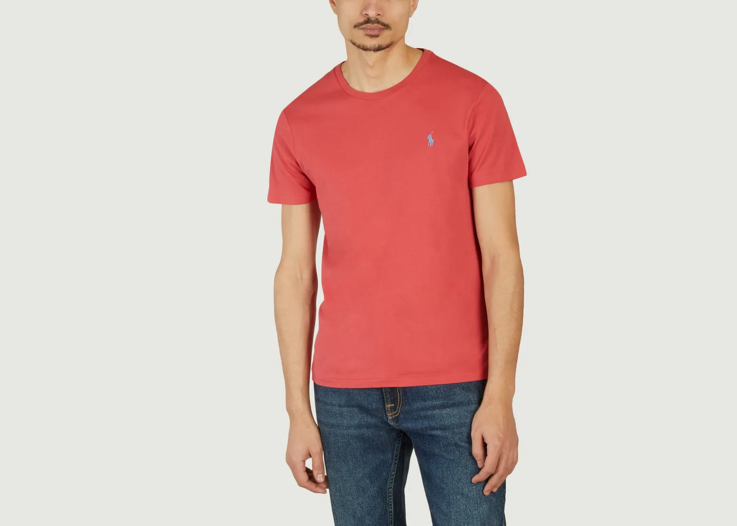 T-shirt ajusté à col rond en jersey, Polo Ralph Lauren