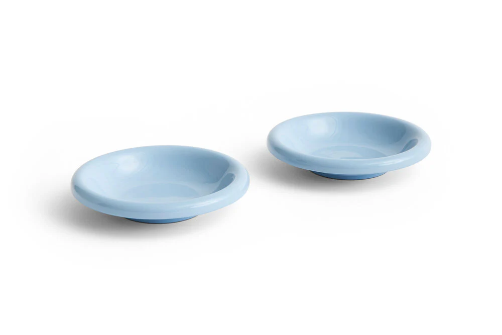 HAY  Barro dyb tallerken, 2 stk - Light blue
