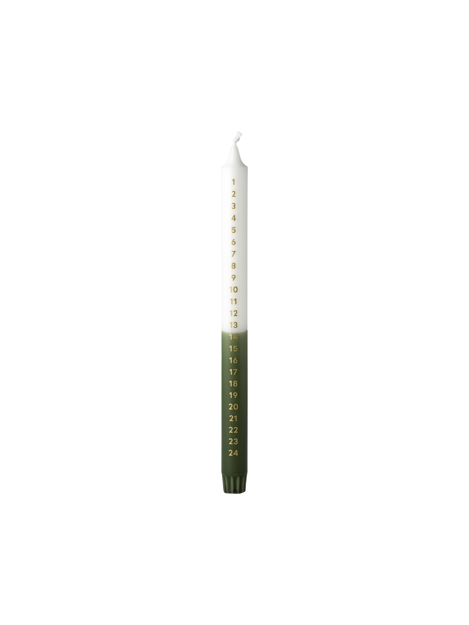 Kalenderlys 30 cm | 95% stearin/5% paraffinvoks/bomuld. Ø2,2 x 30 cm.  /- 11 timer.  | Off White