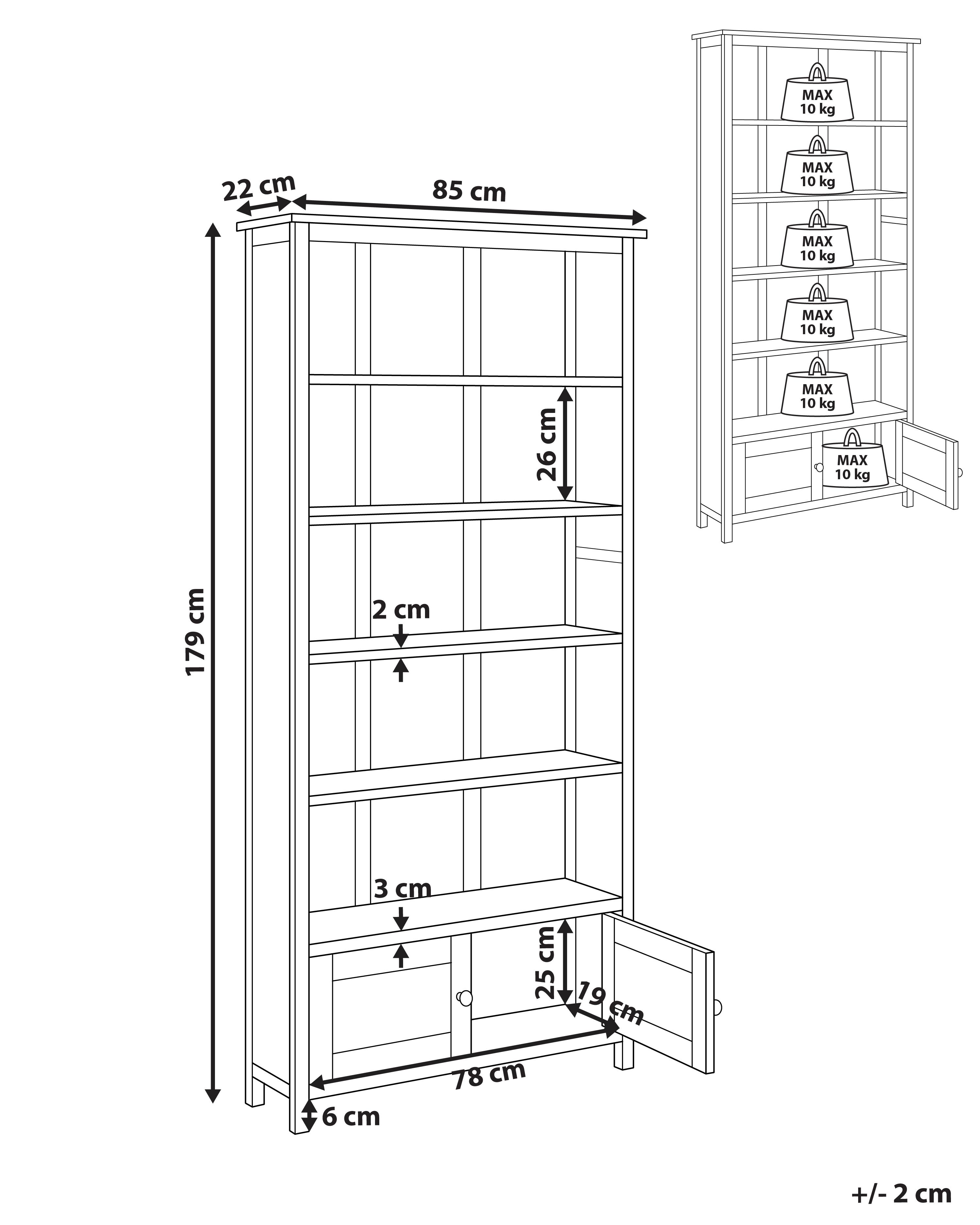 Boekenkast SALTON Sassafras 179 cm Bruin