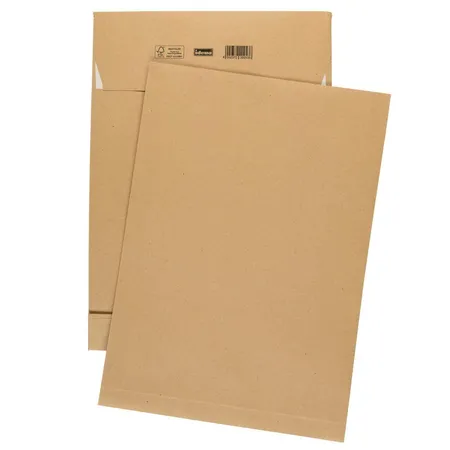 Idena Faltentaschen ohne Fenster, DIN B4, 150 g/m², braun, 100 Stück