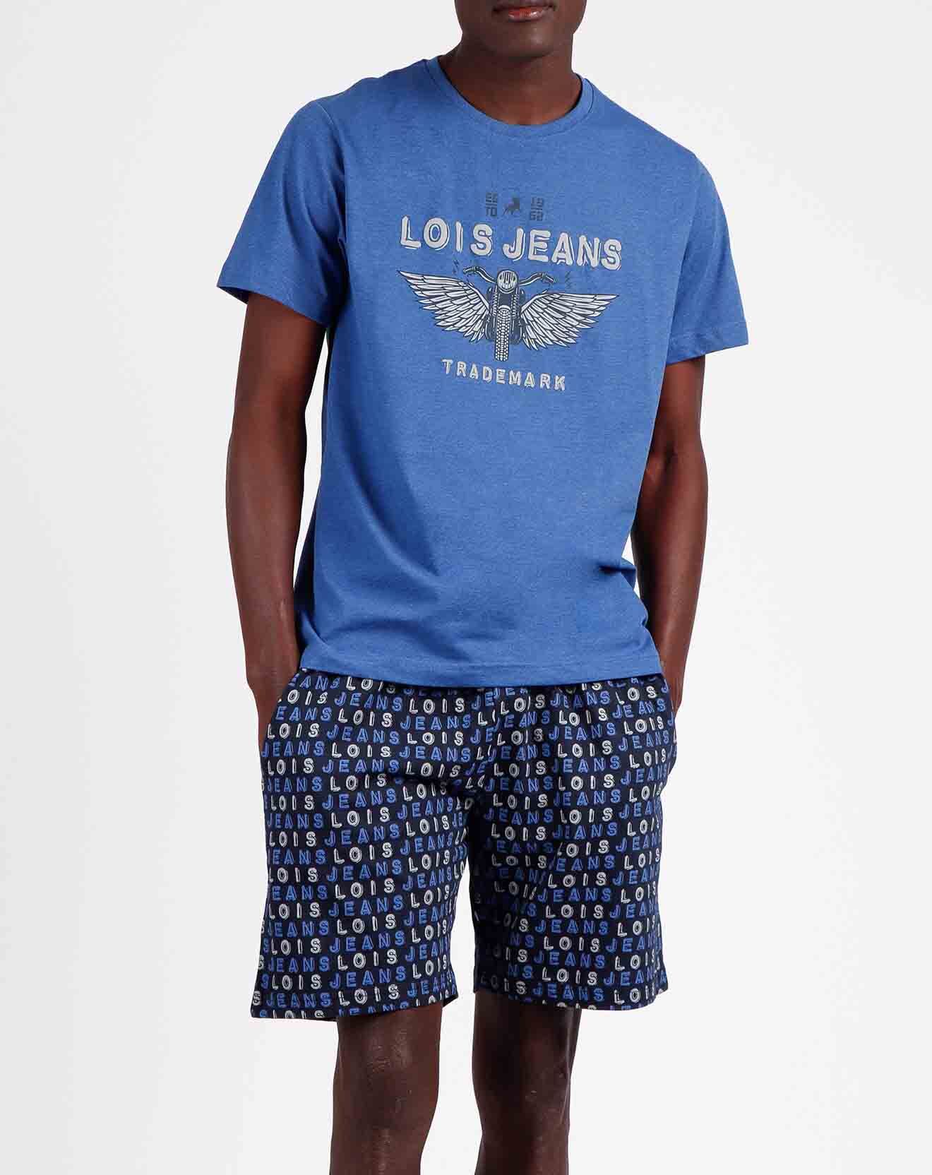 Lois Pyjama T-Shirt & Short Idris bleu