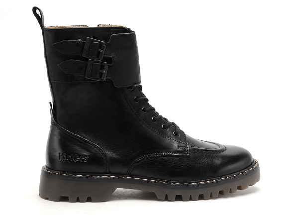 Kickers boots bottine plates femme deckranger noir