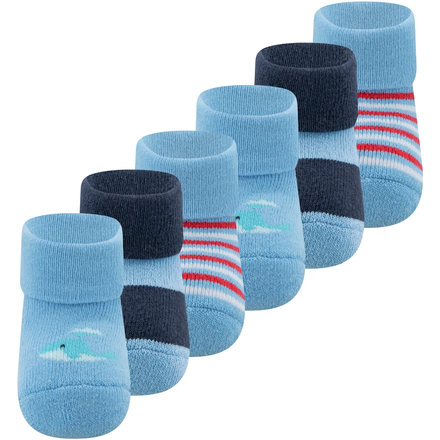 Ewers Babysöckchen 6er Pack WalRingel blau