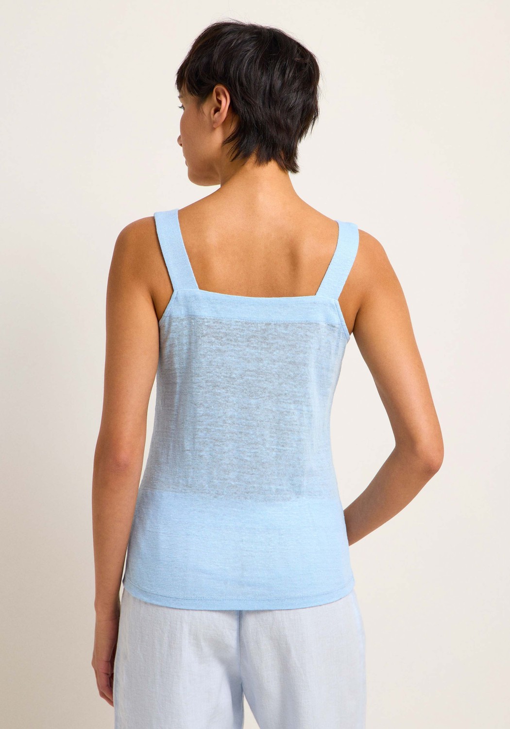 Lanius Tanktop mit V-Ausschnitt Clear Sky