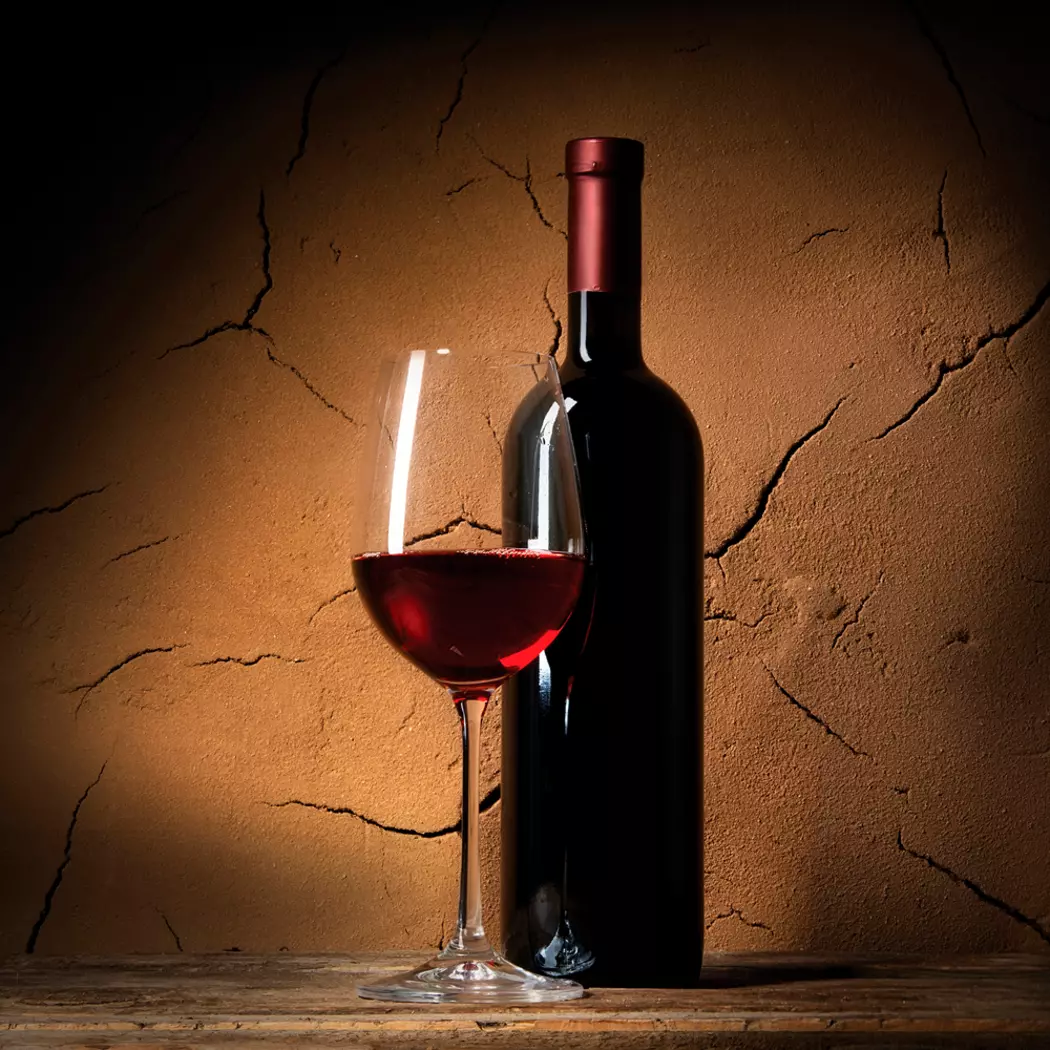 Glasbild 30 x 30 cm Red wine V