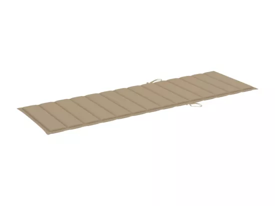 Chaise longue avec coussin Bois d'acacia et acier galvanisé