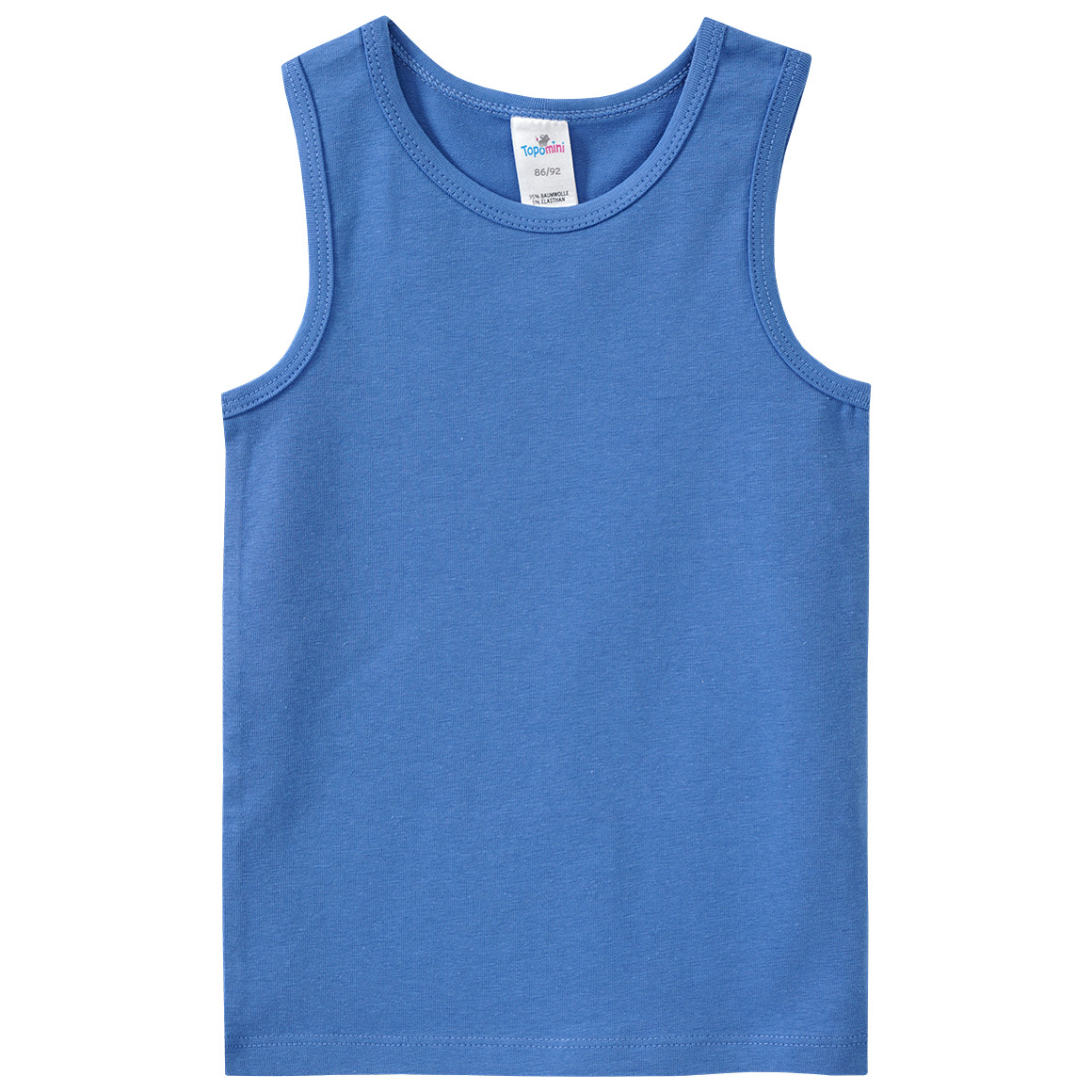 Topomini 2 Baby Unterhemden mit Dino-Motiv weiss / blau / braun