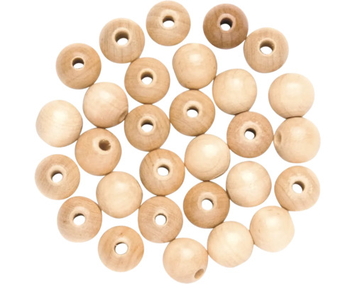Natuurlijke houten kraal, 15 mm, 14 stuks