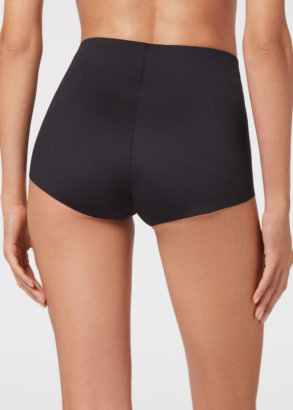Calças culote de toque suave e elástico