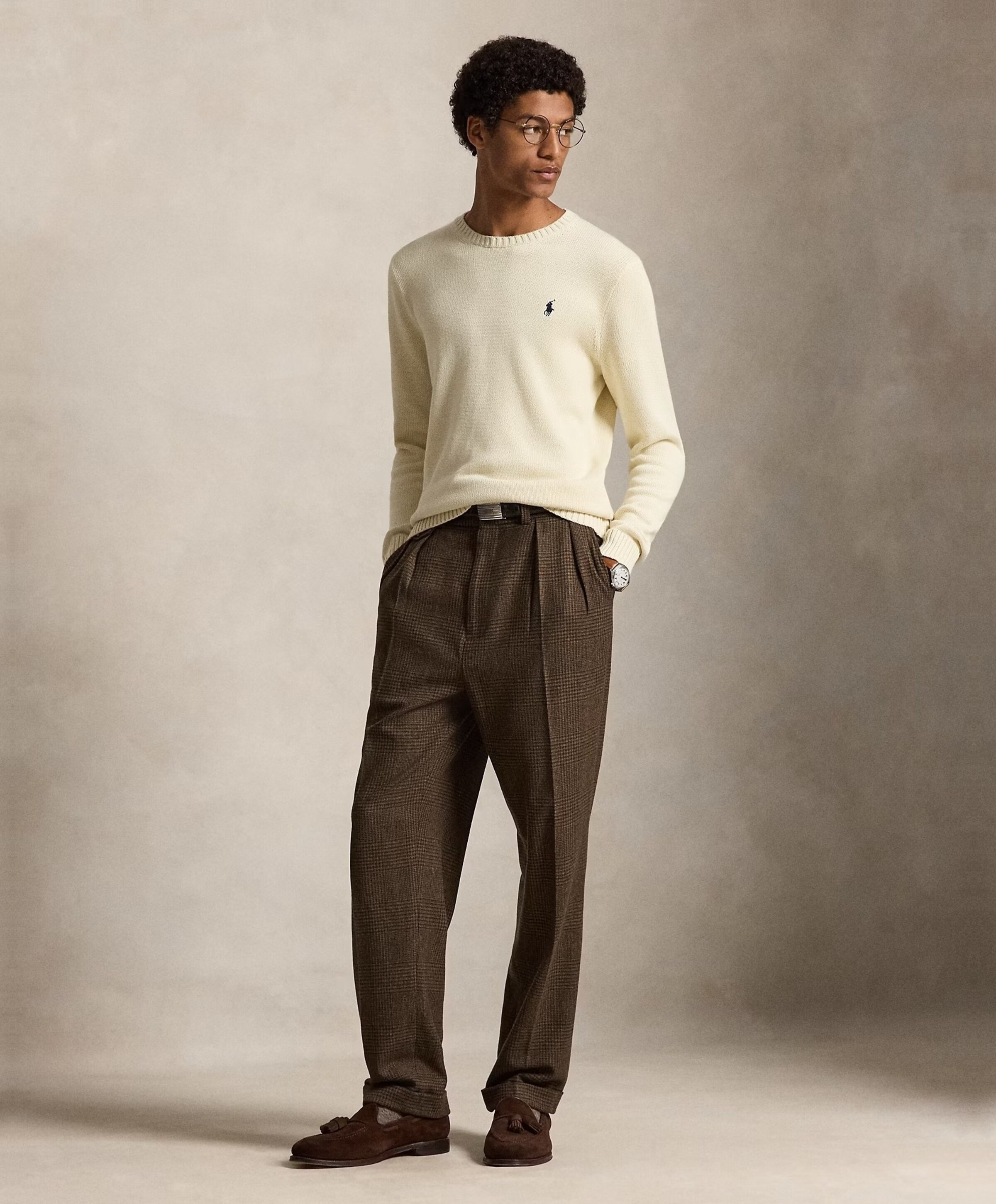 Ralph Lauren Heren trui ecru